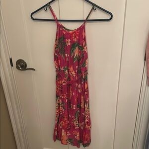 Joe Fresh Pink Floral Ruffled Halter Sundress, size 12 Kids